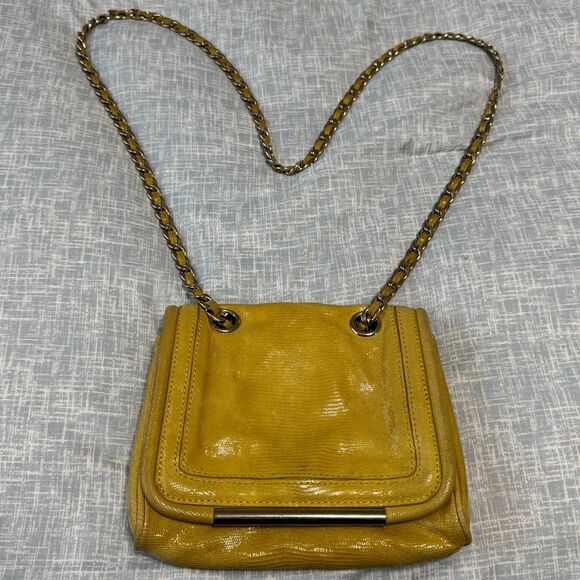 Vintage Ann Taylor Chain Strap Reptile Shimmer Crossbody Evening Purse - Picture 1 of 6